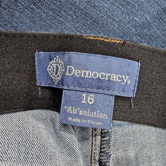 Democracy WOMENS SIZE 16 Ab Solution Blue Ankle Skimmer Jeans Medium Wash - Picture 8 of 11